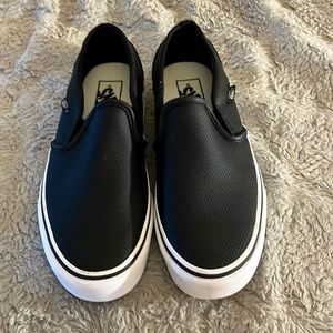 Vans leather slip on sneakers. Brand new without box. Size 8